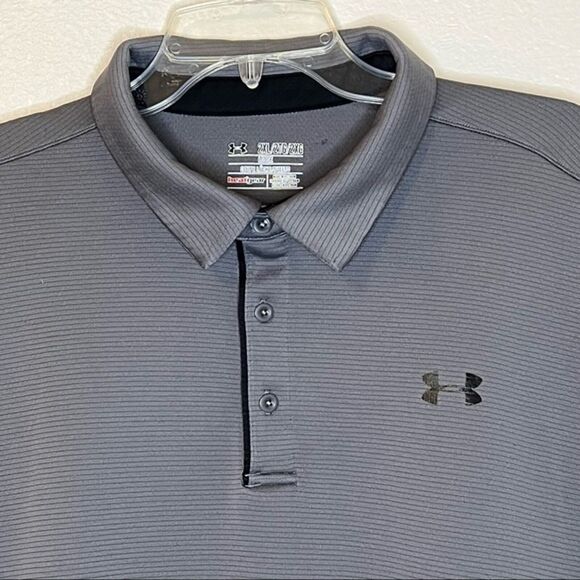 Under Armour Gray Short Sleeve Polo Size: 2XL - Picture 3 of 6